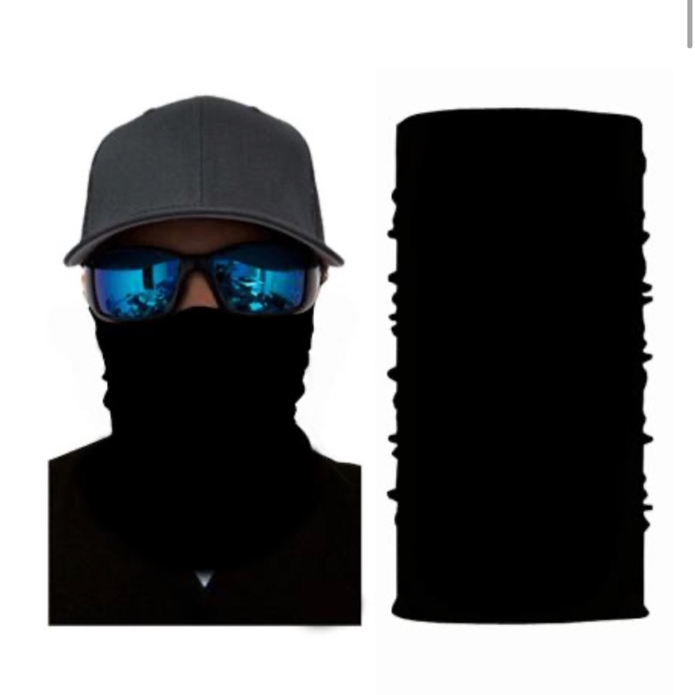 Black Gaiter Face Mask New